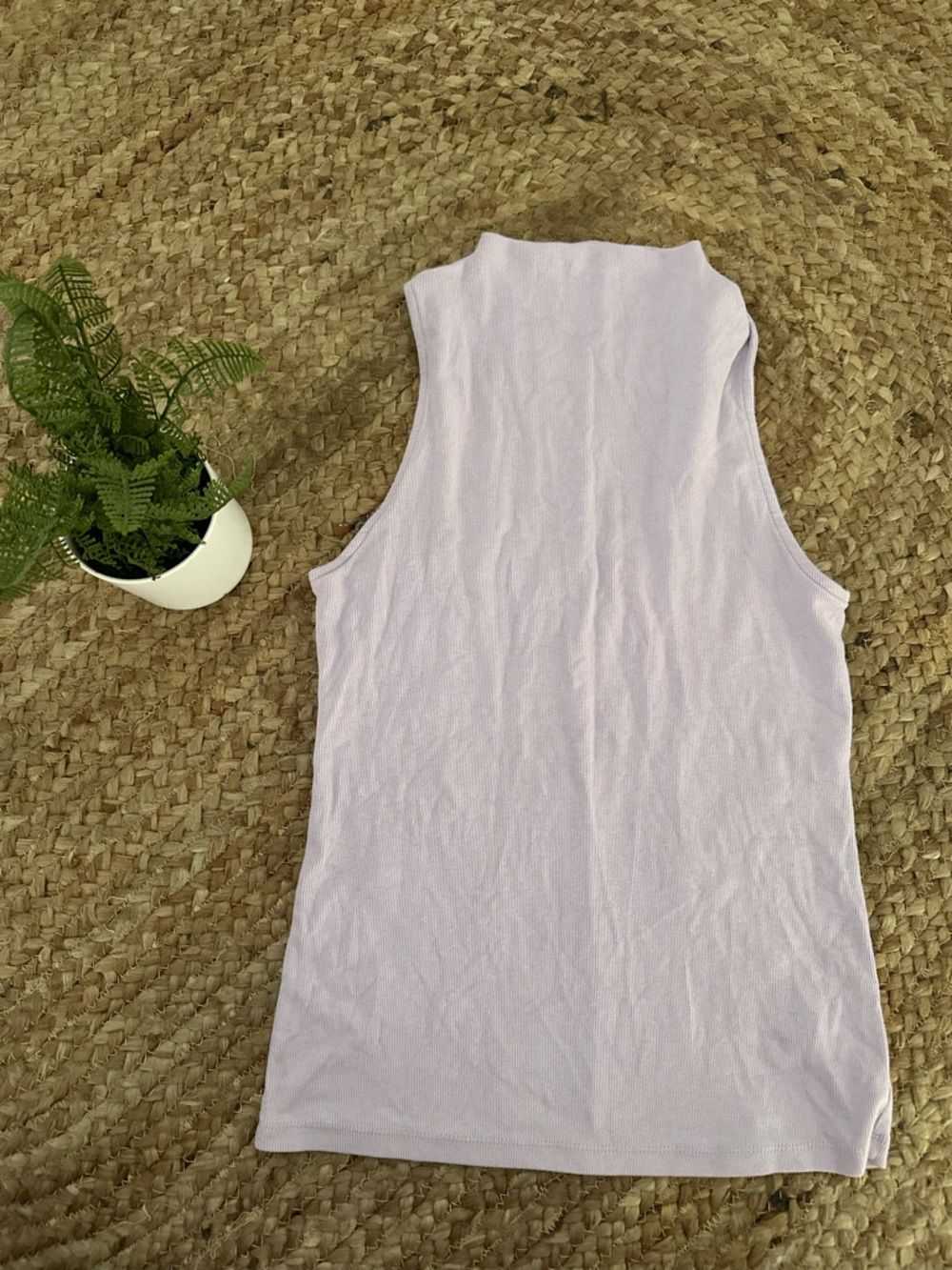 LAVENDER HIGH NECK TANK